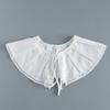 Women White Shoulder Wraps Lapel Fake Collar Tie Ladies White Shawl Sweater Wrap Detachable False Collar Clothes Accessories