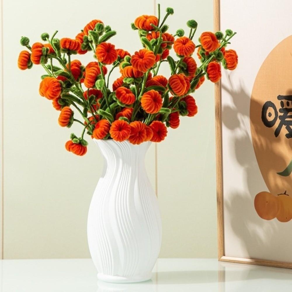 Drop-Proof Twisted 3D Vertical Vase Plastic Floral Display Vase Decorative Vase Fireplace Shelf