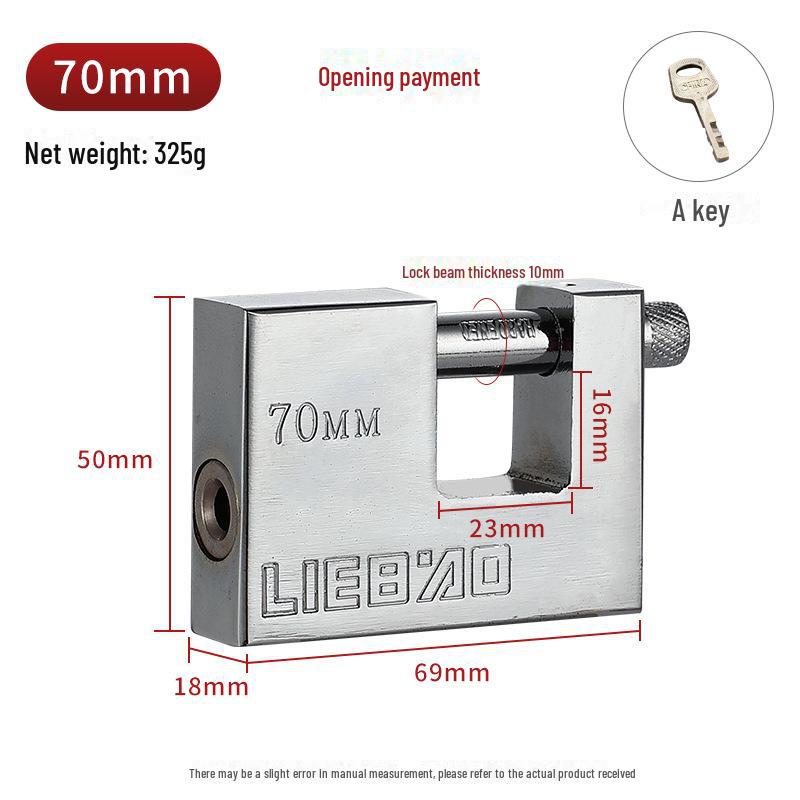 Противоугонная прямоугольная защита навесного замка с функциями защиты от взлома и сдвига для дверей и шкафов