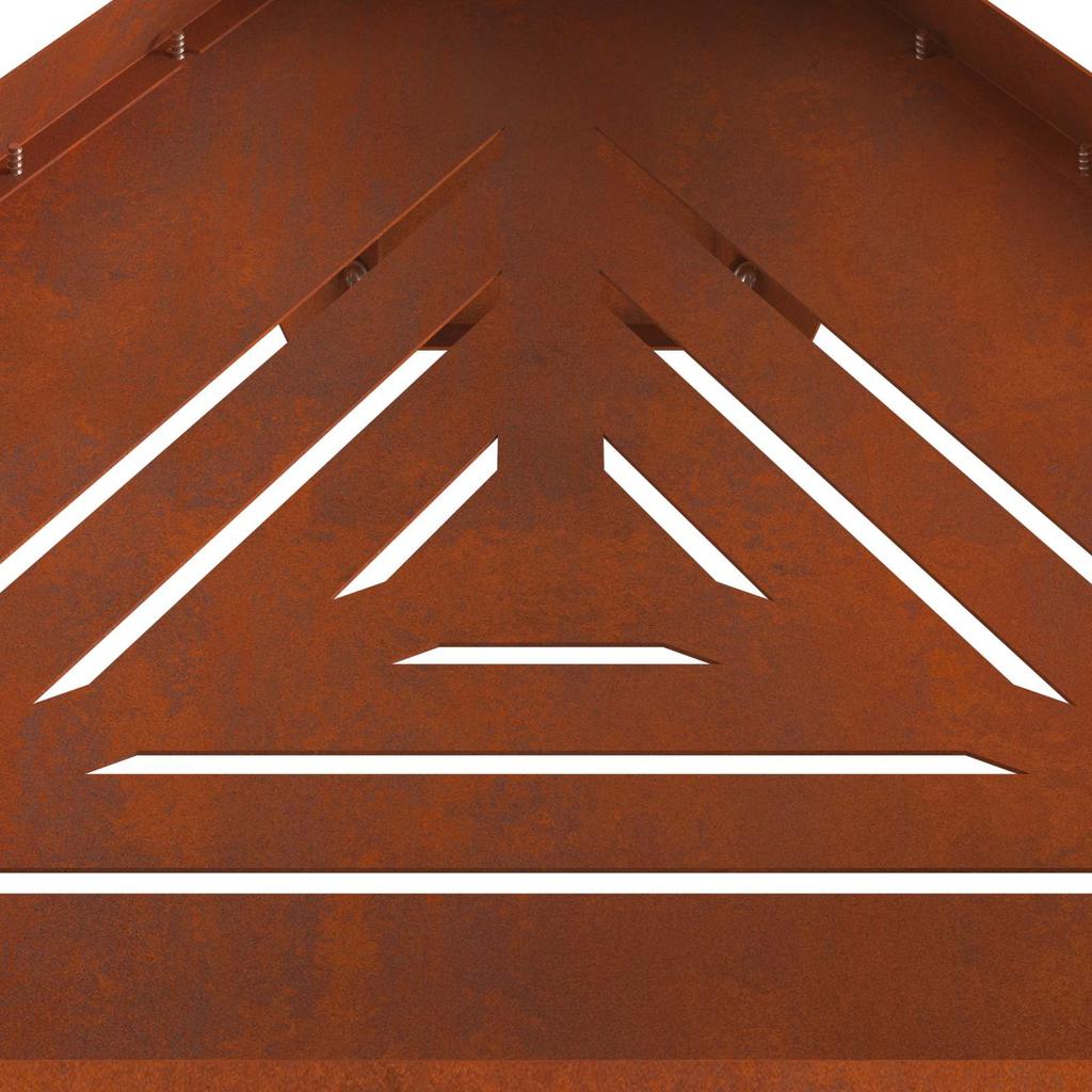 Fire Pit Brown 50 x 43 x 52 cm Weatherproof Steel