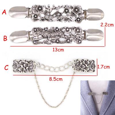 Новая брошь-зажим для свитера, блузки, с резным цветочным и животным узором, в виде утки, застежки-клипсы, брошь для шали, зажим для кардигана