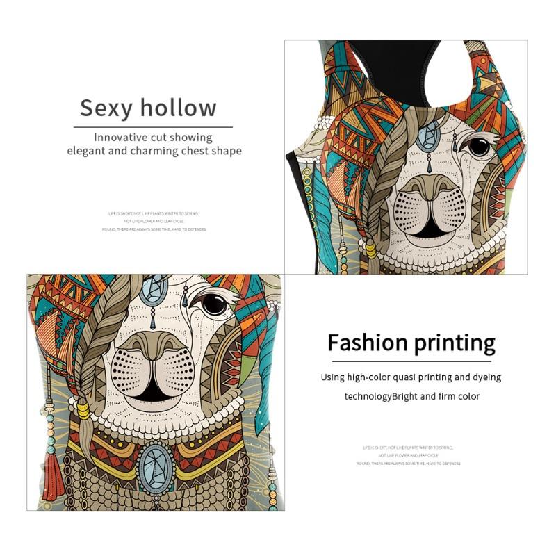 Хэллоуинский полый жилет с животным принтом, цифровой принт, I-образный жилет, спортивный женский топ