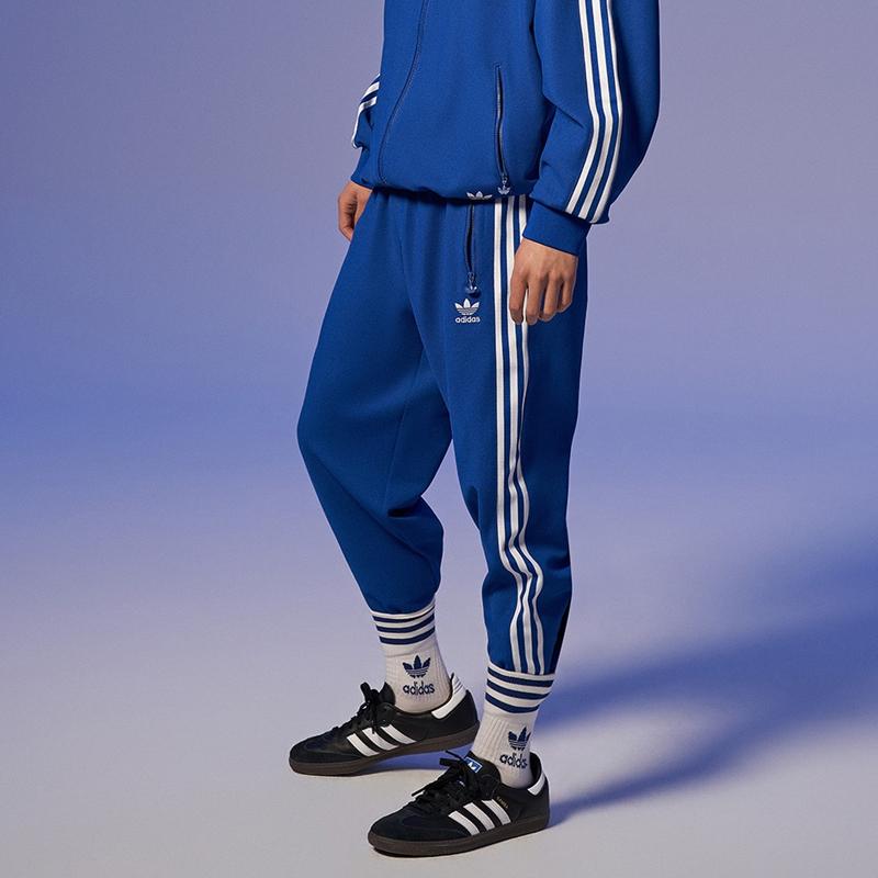 adidas Оригинальные унисекс синие спортивные штаны с 3 полосками IT4480