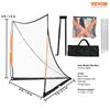 Lacrosse Goal, 6' x 6' Lacrosse Net, Portable Lacrosse Goal with Carry Bag, Fiberglass Rod Backyard Lacrosse Training Equipment, Easy Setup Collegiate