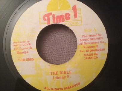 7inch Record JOHNNY P - The Bible  TRB0585 Time 1 Records Jamaica Reggae, Ska & Dub Used