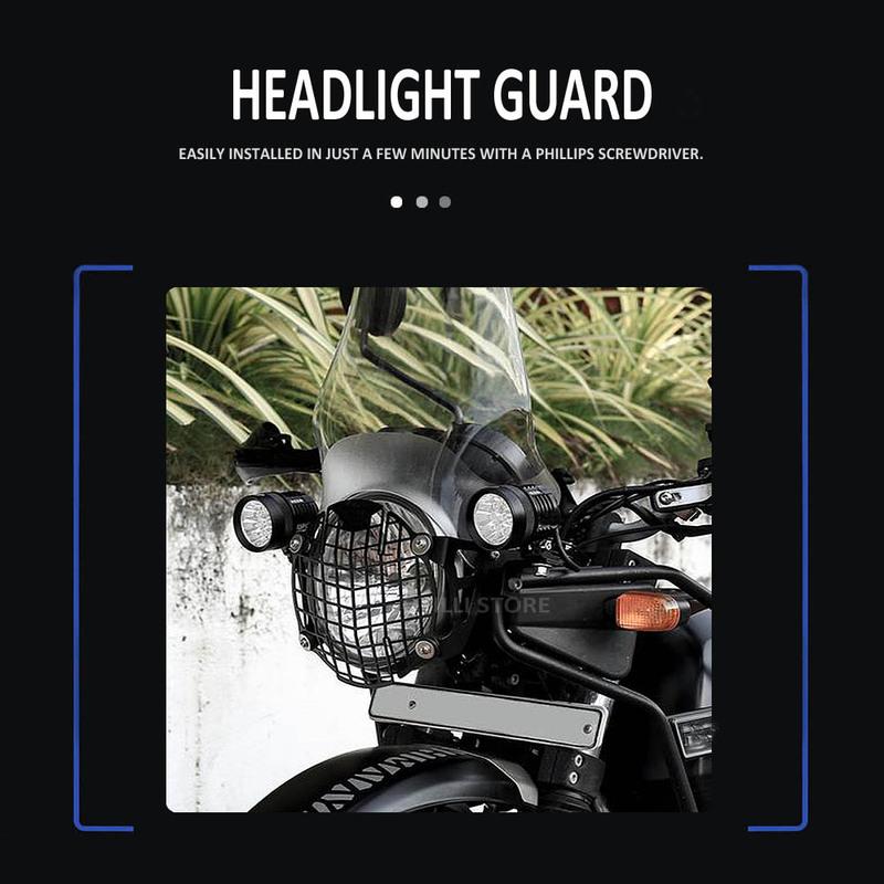For Royal Enfield Himalayan New Motorcycle Aluminum Headlight Grille Guard Front Lamp Grill Cover Head Light Protector 2016-2021