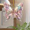 Acrylic Colorful Butterfly Hanging Decoration Home Indoor Christmas Tree Car Rearview Mirror 2D Flat Butterfly Ornament Pendant