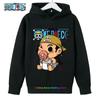 Spring Autumn One Piece Hoodie for Boys Anime Luffy Hoodie Sweatshirt Kids Coat Men's Clothing Sudaderas