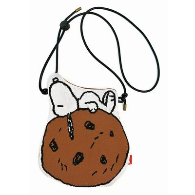 [ROOTOTE] 8392 Мини-сумка через плечо Снупи с вырезанной фигуркой IP BR Плетение 'Подушка' PEANUTS (04 Печенье)