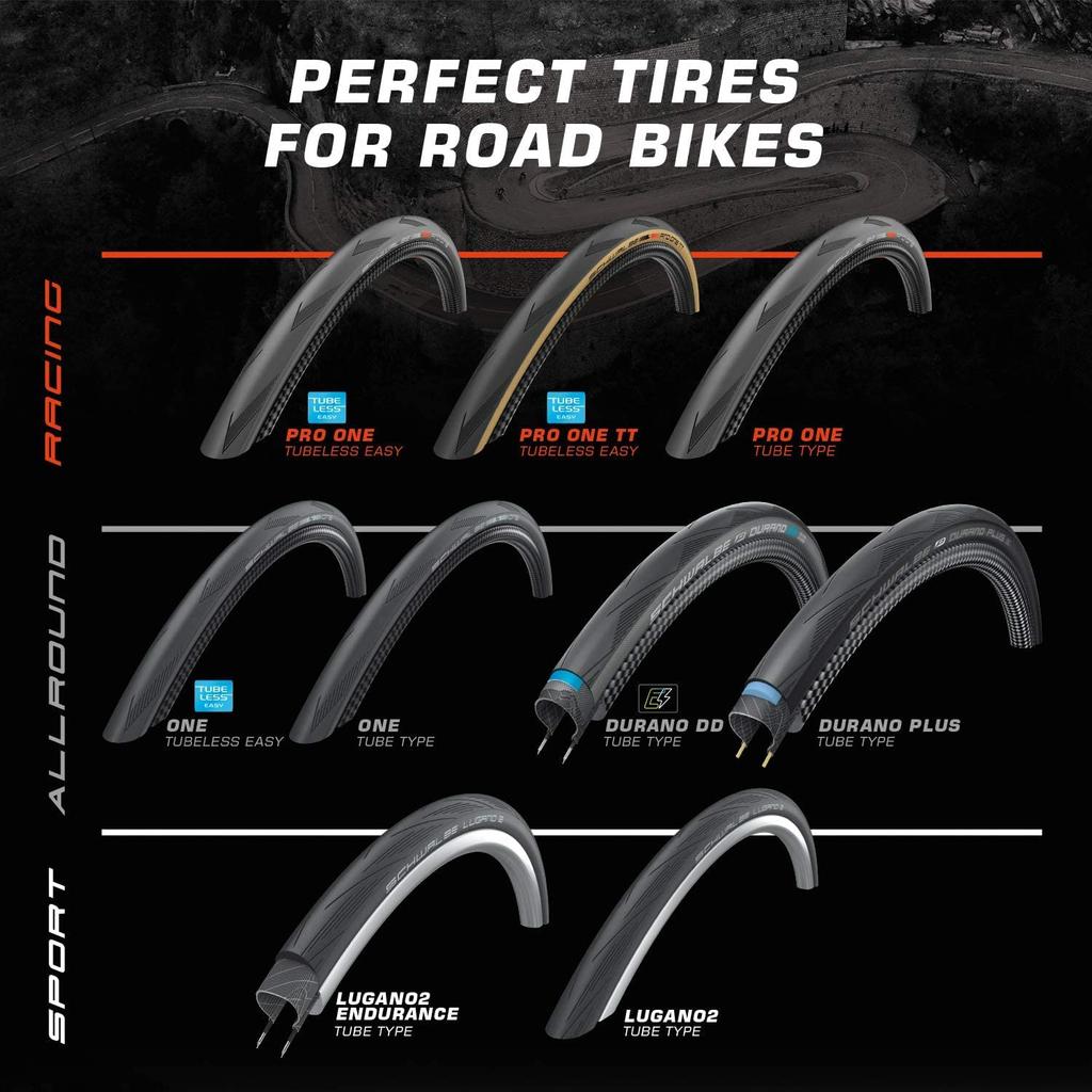 Комплект из 2 шин Schwalbe Pro One TT 700x25c TLE с классическими боковинами Tubeless Easy и ADDIX Race [Параллельный импорт]