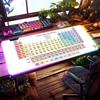 Коврик для мыши Периодическая таблица RGB Игровой коврик для мыши Настольный коврик HD Геймерский Большой светодиодный Свет XXL Коврики для мыши