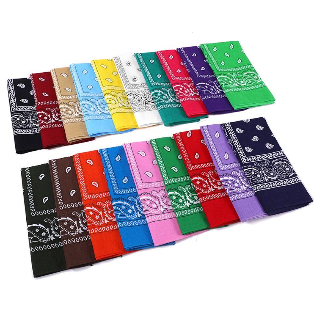 Triangle Scarf Small Square Scarf Headband Printed Silk Scarf Cashew Nut Print Scarves Women