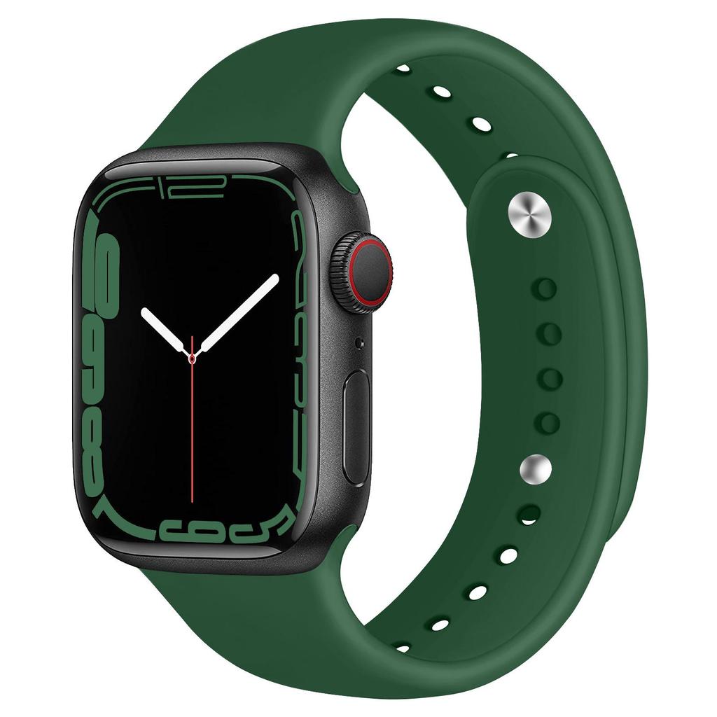 Совместимый силиконовый ремешок для Apple Watch S11 - Все серии, Универсальная двусоставная застежка-кнопка.