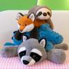 Мягкая и приятная на ощупь плюшевая игрушка-подушка в виде животного для девочек Енот, Лиса, Ленивец, Крокодил