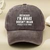 Letter Printed Hats for Men and Women, Retro and Versatile Soft Top, Curved Brim, Small Baseball Cap with Face, Outdoor Leisure
