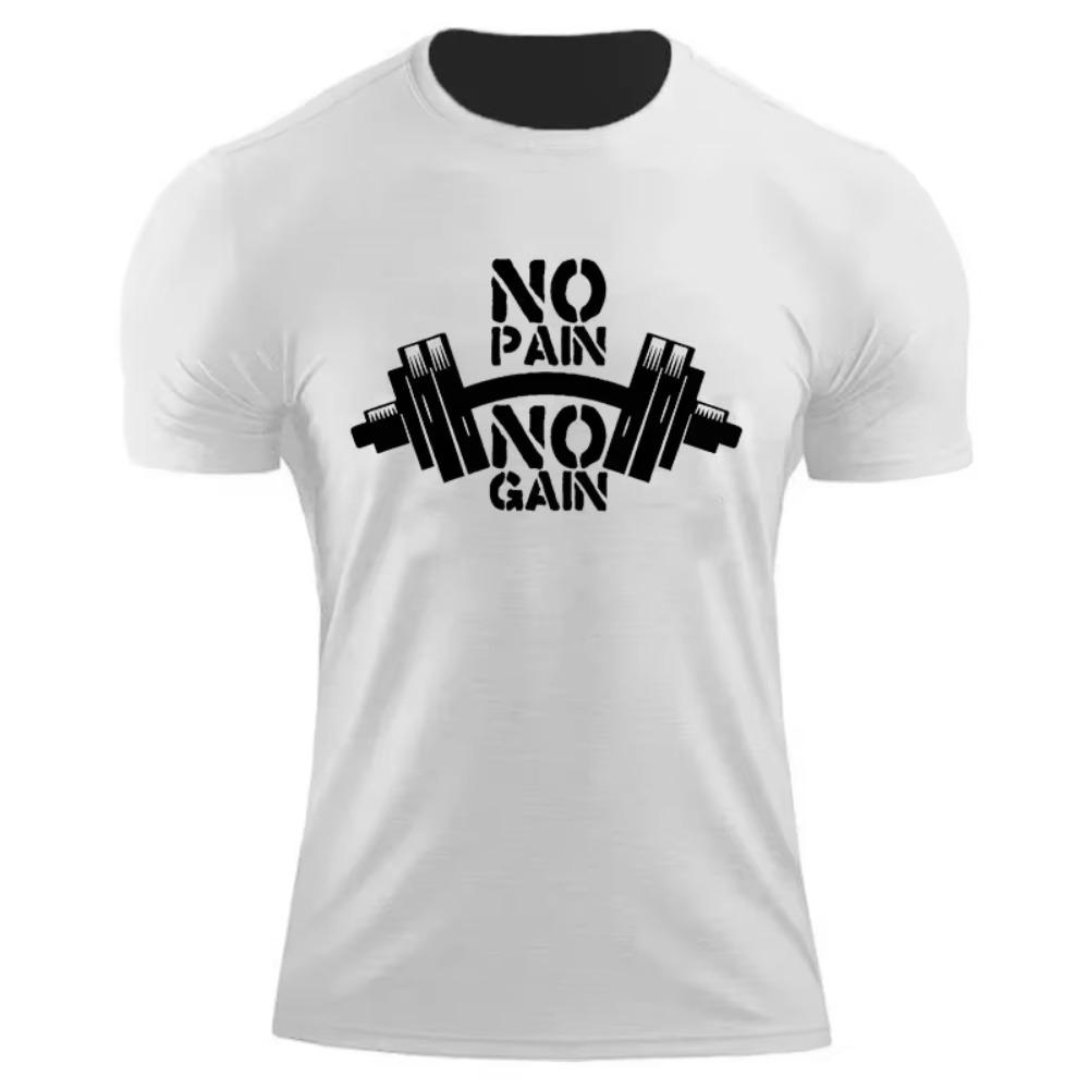Футболка для мужчин no pain no gain Print Мужские брендовые футболки Модная футболка Harajuku с коротким рукавом Мужские футболки Футболка уличная одежда y2k
