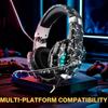 3.5mm Gaming Headset with Noise Isolating Microphone, Over Ear Game Headset with LED Lighting, Volume Control, Mute Key