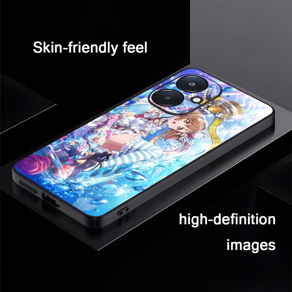 Популярный аниме чехол LoveLive для Xiaomi Redmi 14C 13C 12C Note14 13 12 11 10 Pro Plus S Мягкий черный чехол для телефона