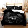 Mystery Egypt Egyptian Golden Anubis Print Bedding Set Duvet Cover with Pillowcase Comforter Bed Single Twin Full Queen Kid Gift