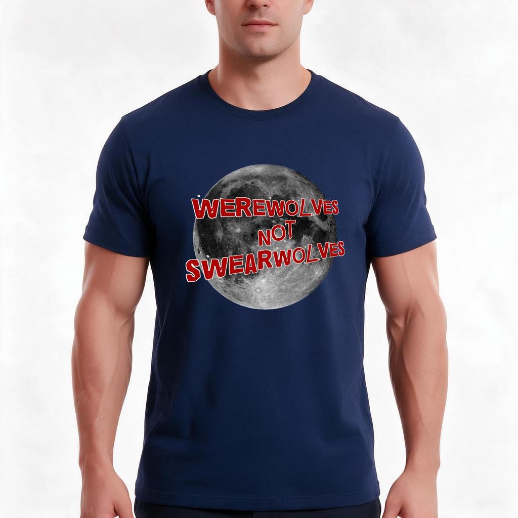 Werewolves NOT Swearwolves TShirt Summer Casual Cotton Tee Oversized Streetwear Tops Vintage Graphic Print Unisex Unisex Women