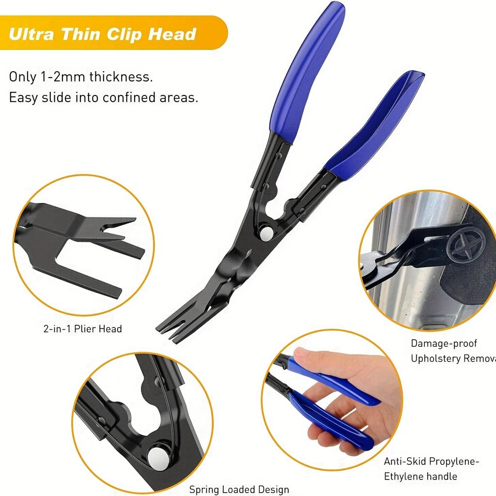 Набор из 19 инструментов для снятия отделки и плоскогубцы для снятия обивки, набор для снятия нейлоновой автомобильной панели с переносной сумкой для хранения