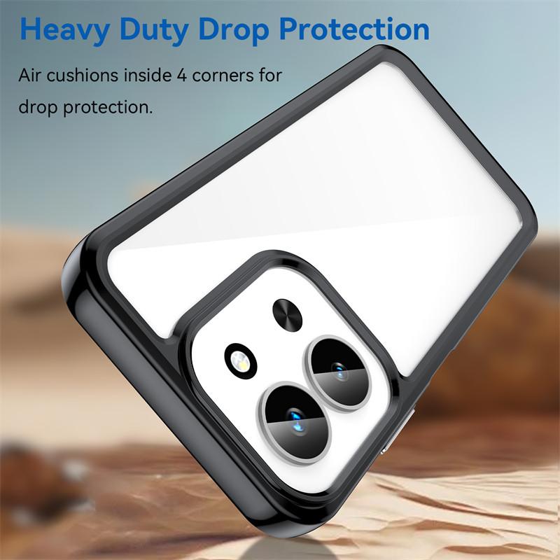 Для Xiaomi Redmi 15C 4G Чехол Xiaomi Redmi 15C Чехол Противоударный Прозрачный ПК + ТПУ Силиконовый Защитный Чехол для Телефона Xiaomi Redmi 15C