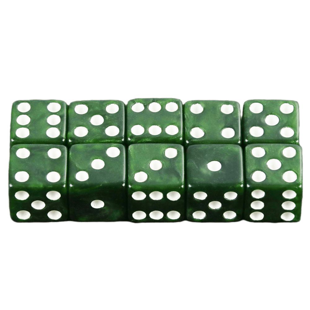 Mini Dice 10pcs D6 Standard Marble Effect Golden Pips Plastic 12mm Game Die Toy New Outdoorliving for Board Game