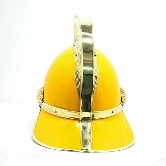 Дизайнерская латунь желтая отделка винтажный стиль пожарный шлем реплика носимый подарок