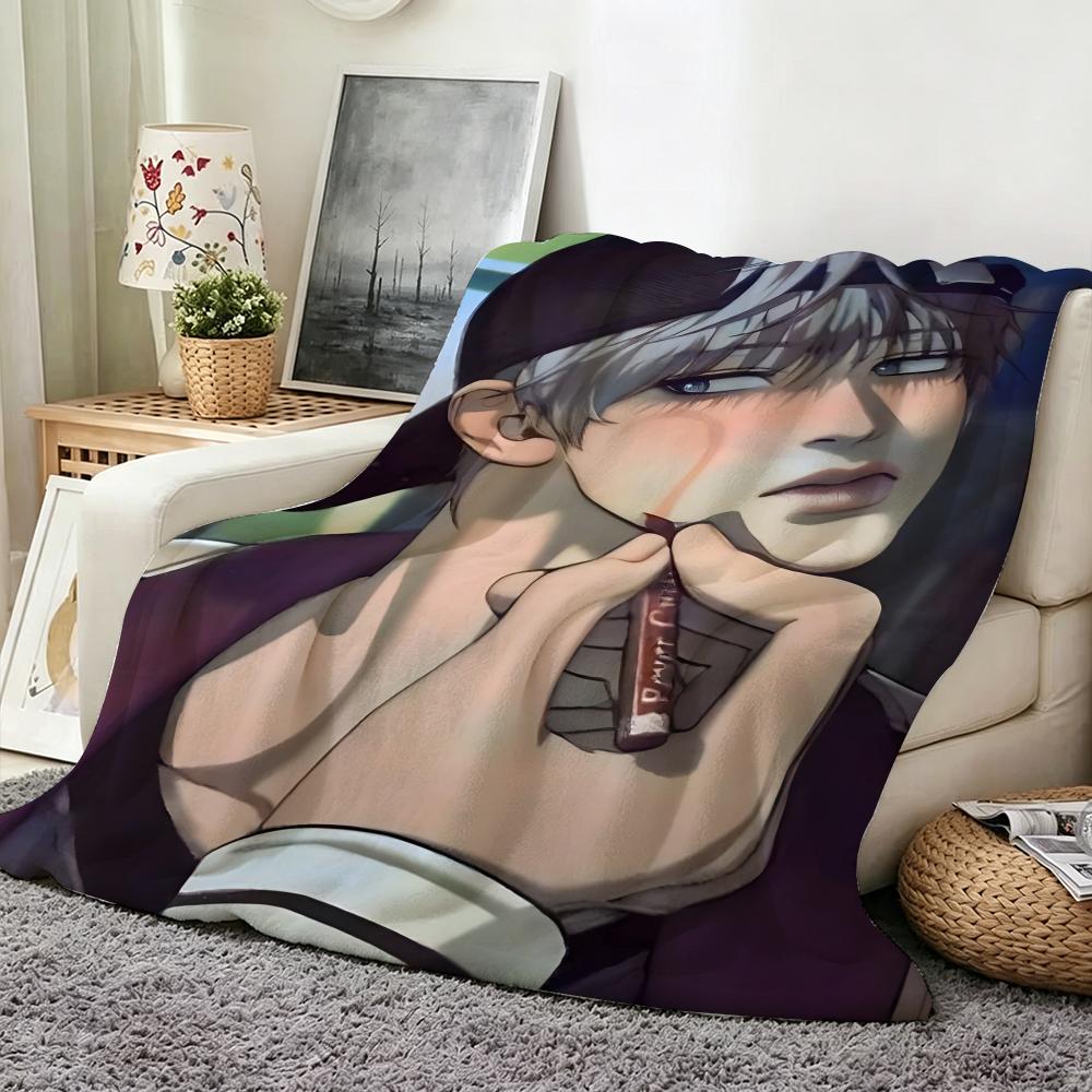 Comic P Pearl B Boy Throw Flannel Throw Blanket Suitable for Sofa Living Room Bedroom