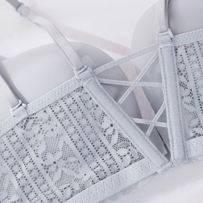 Весенне-летний новый бюстгальтер с пряжкой спереди, нижнее белье со сборками и кружевом сзади, удобный бюстгальтер без маркировки