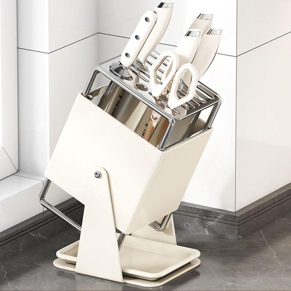 Anti-slip Stainless Steel Cutter Holder Stable Chopstick Bucket Modern Cutlery Organizer for Home