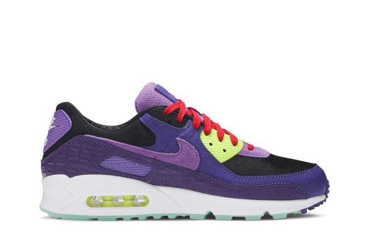 Мужские кроссовки Nike Air Max 90 Violet Blend Черный/Фиолетовый-Вольт-Мятный