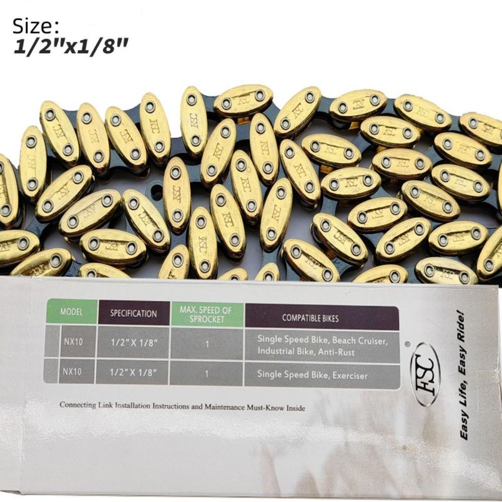 Fixed Gear Bicycle Olive Chain 100 Link Single Speed Chain Ride Accessories Bicycle Chain BMX Bike