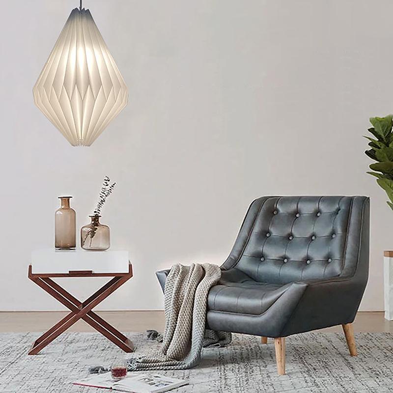 Creative Paper Lantern Shade Nordic Style Folding Pendant Light Art Shade Decorative Light Cover For Living Room Decor