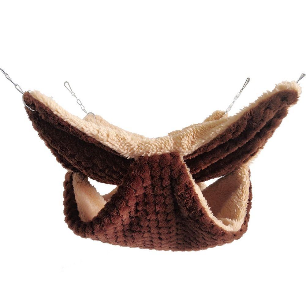 Двухслойный теплый гамак для маленьких домашних животных, теплое гнездо для хомяка, медовый мешок для белки, двухслойный гамак для планера