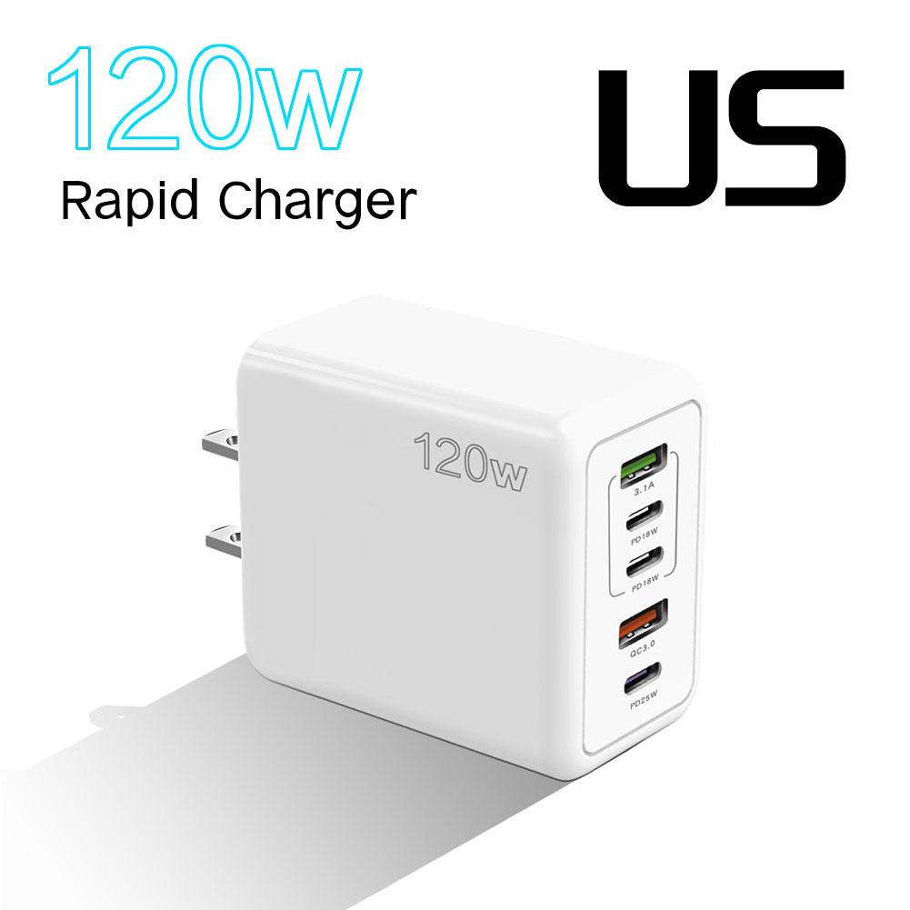 USB C Charger 120W Fast Charging Type C PD QC3.0 Mobile For IPhone Adapter Realme D3Z2