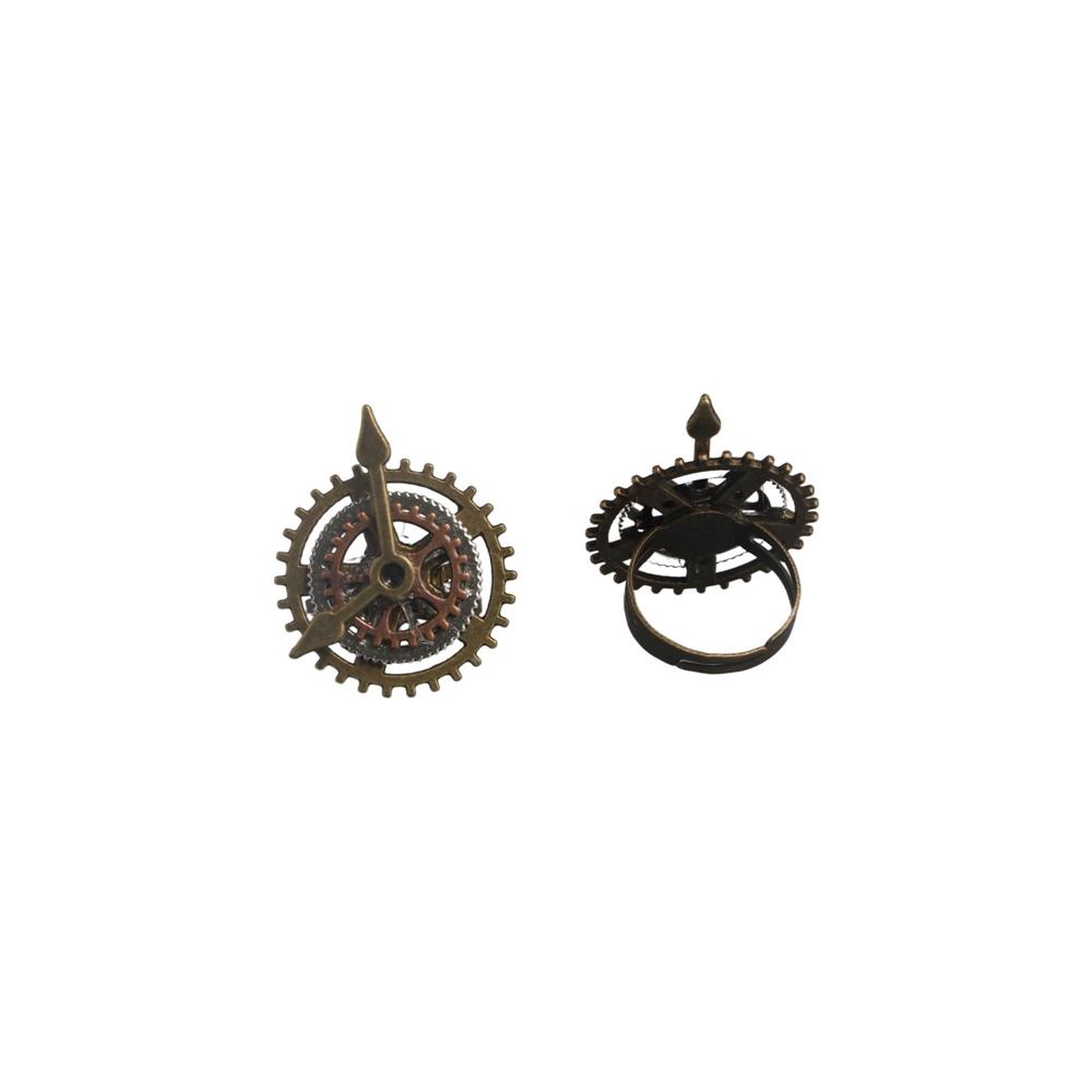 Retro for Women Men Watch 3 Rings Clock Fashion Jewelry Party Jewelry Fingering Copper Rings