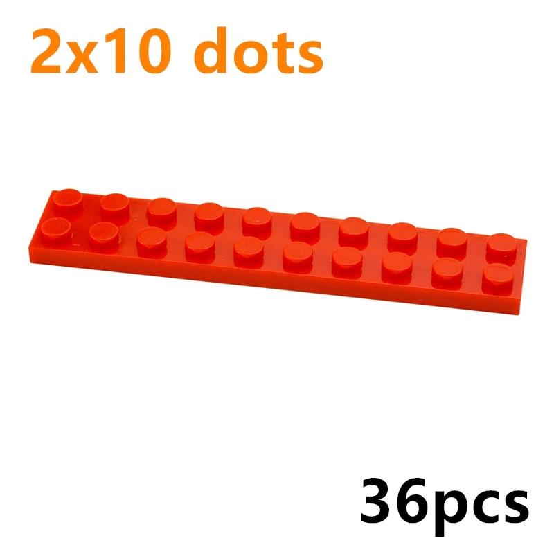 Размер 2x10 точек 36 шт. Конструктор DIY 2*10 точек Тонкие Фигурки Кирпичики Совместимые с 3832 Образовательные Креативные Игрушки для Детей