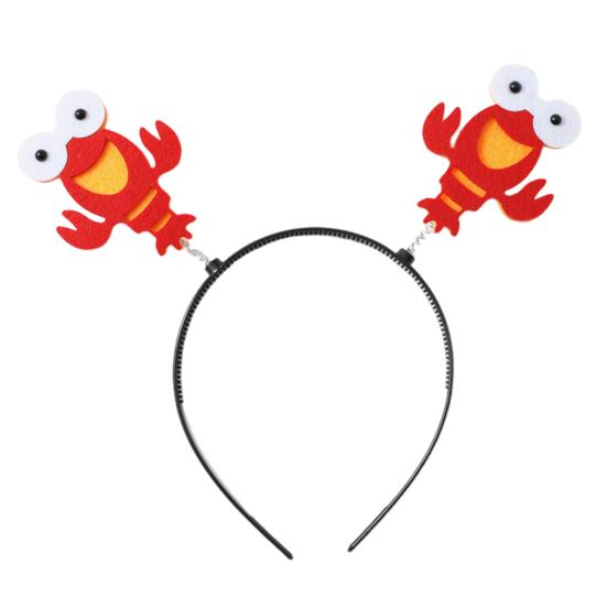 Забавный декор в виде краба, повязка на голову, весенний дизайн, повязка для волос с животными, обруч для волос с изображением краба, реквизит для фотосессии, аксессуары для волос