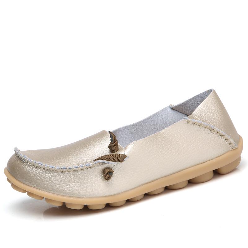 Женские туфли на плоской подошве весна-лето Новые женские лоферы с круглым носком Балетки Женская повседневная обувь Женские мокасины без застежек Zapatos Mujer Размер 44