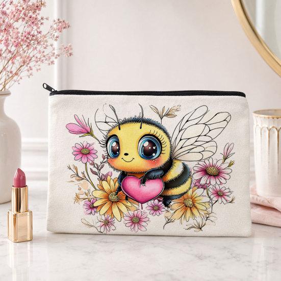 yangyizhi Cosmetic Storage Bag, Multi-Purpose Zipper Makeup Pouch, Tear-Resistant Splash-Proof Organizer, for Toiletries Pens Stationery Small Items