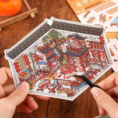 4 шт. DIY 3D наклейки для сцен мультфильм кот наклейки для досуга