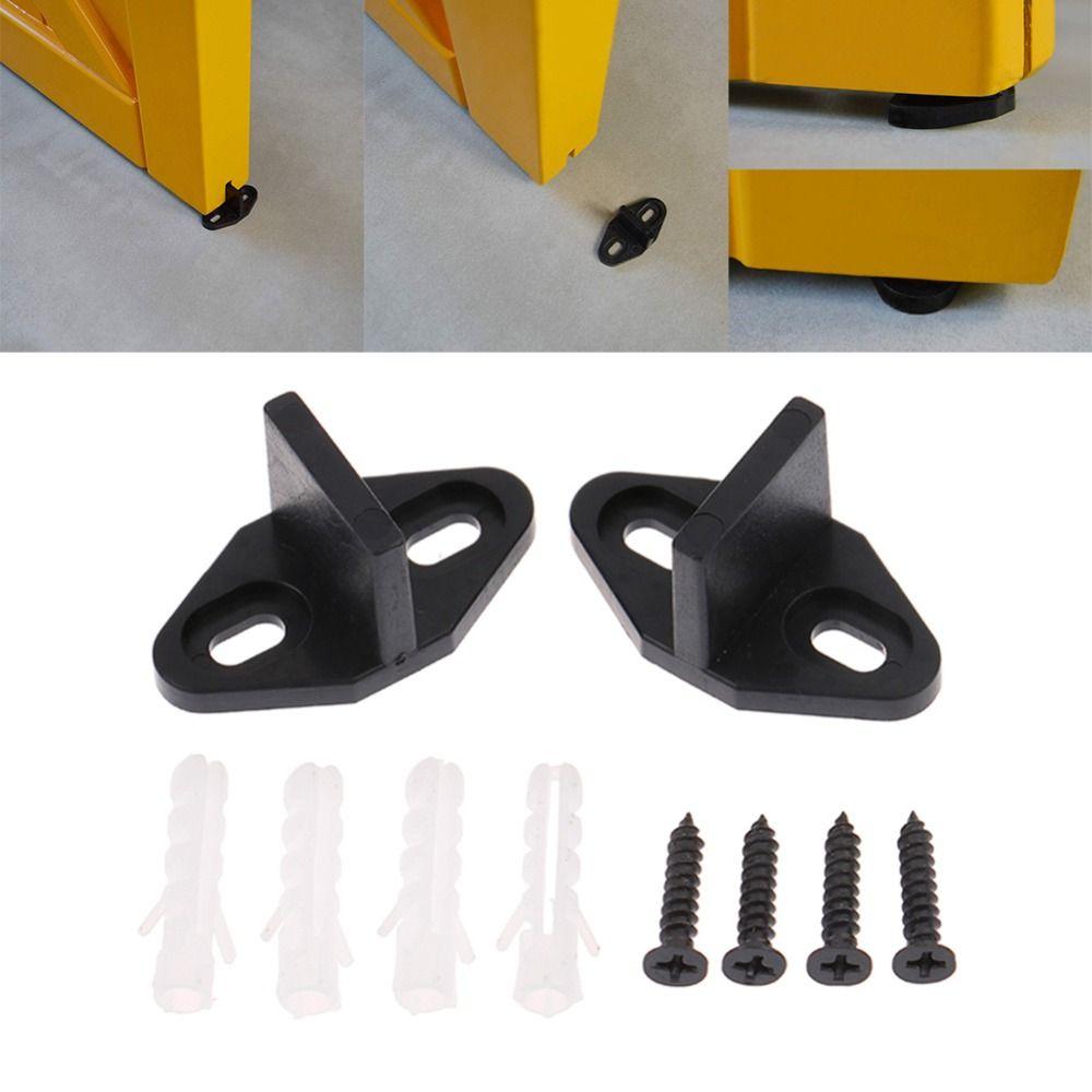 Plastic Barn Door Floor Guide Anti-Swinging Fixing Bottom Bracket For Bottom Sliding Door Hanger