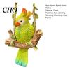 Bedroom Decoration Bird Resin Parrot Swing Figurine, Outdoor Hanging Animal Sculpture, Tropical Decorative Figurine Statue for Patio, Lawn,