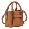 Longchamp 3D Logo Patch Zipper Closure Small Calfskin Shoulder Crossbody Tote Bag Women handbags Camel-Brown 10197HCV016