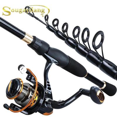 Портативный спиннинг с катушкой.телескопический