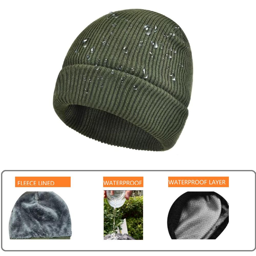 Chunky Knit Beanie Hat for Men And Women Thick Warm Soft Stretchy Wool Acrylic Winter Cap for Girls