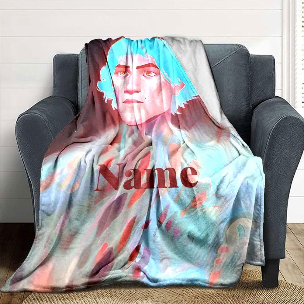 Abstract Artistry Multi Purpose Personalized Blanket Customize Your Name Warmthful Decor Versatile For Sofa Couch Office Bed Picnics For All Occasions