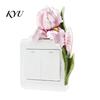 Three Dimensional Wall Plate Decor 3D Flower Switch Sticker, Aesthetic Floral Light Decorative Resin Protective Panel Sticker Cover, Self Adhesive Art