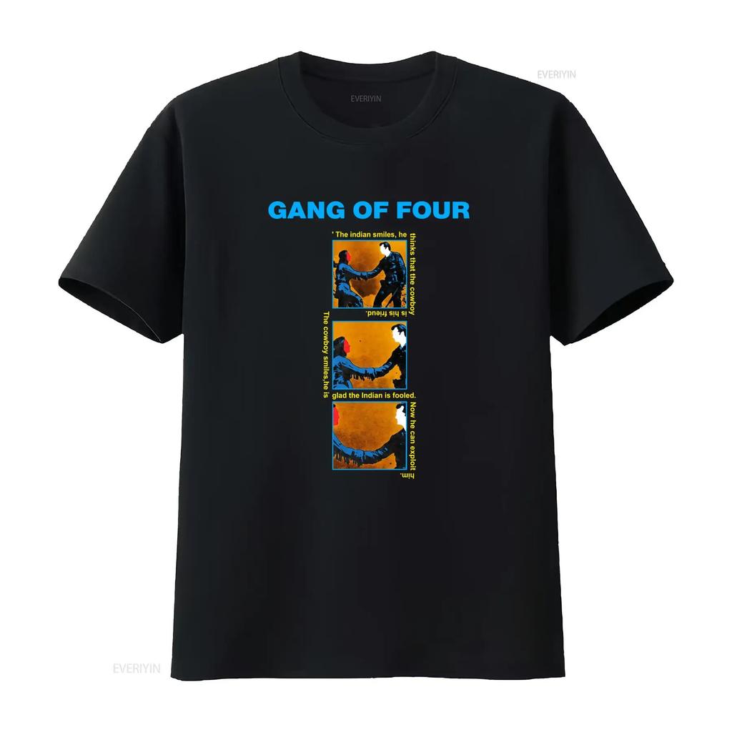 НОВЫЙ ПОПУЛЯРНЫЙ Футболка с логотипом Gang of Four Entertainment English Music S 4XL с принтом комикса винтажная стираная универсальная